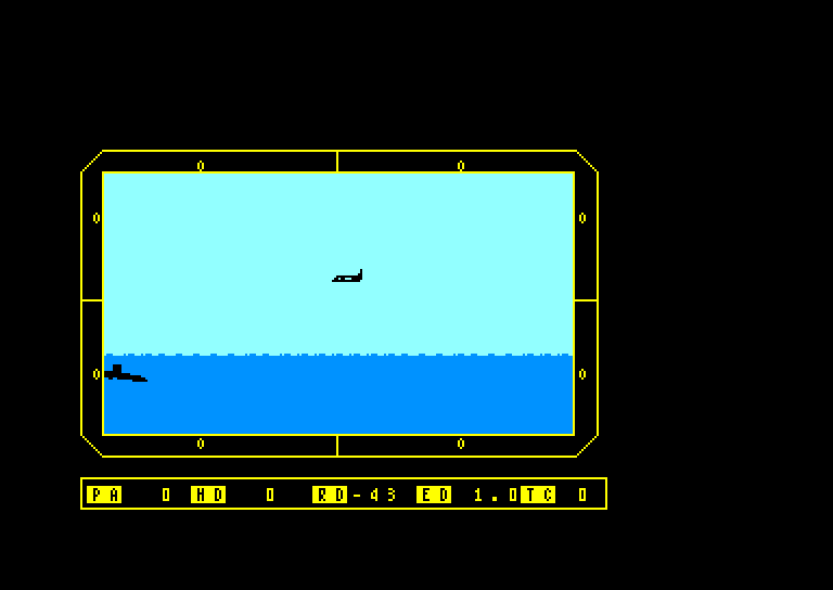 screenshot of the Amstrad CPC game Hunter killer by GameBase CPC