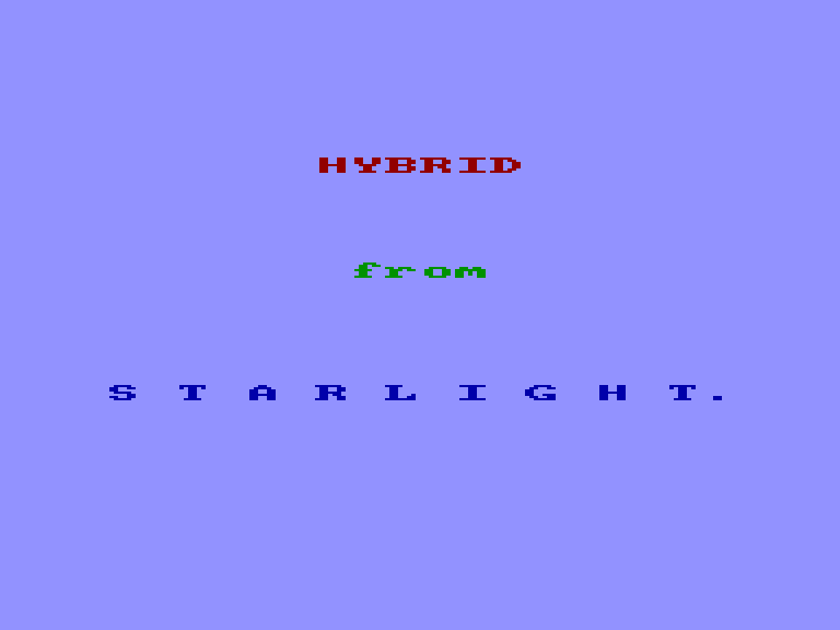 screenshot of the Amstrad CPC game Hybrid by GameBase CPC