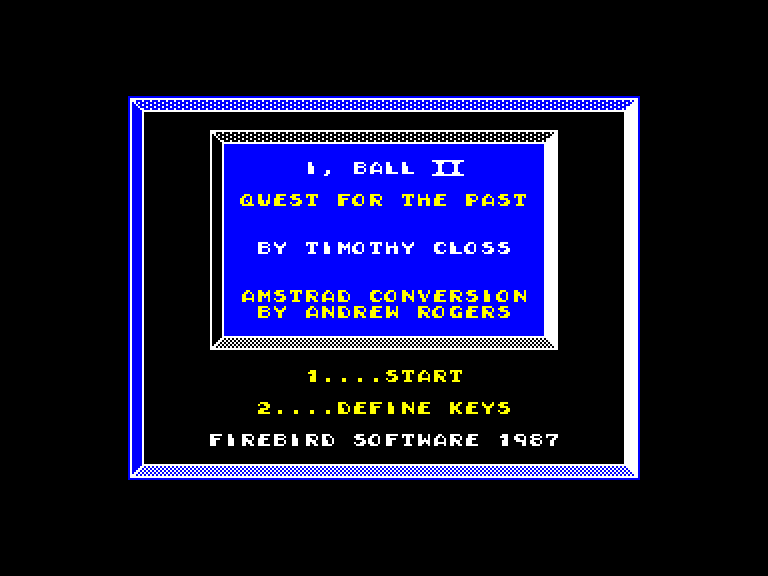 screenshot of the Amstrad CPC game I, ball 2 quest for the past by GameBase CPC