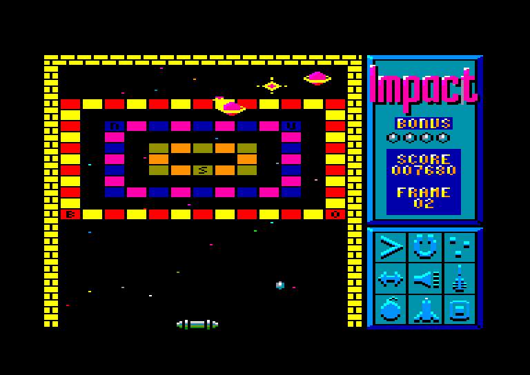 screenshot of the Amstrad CPC game Impact by GameBase CPC