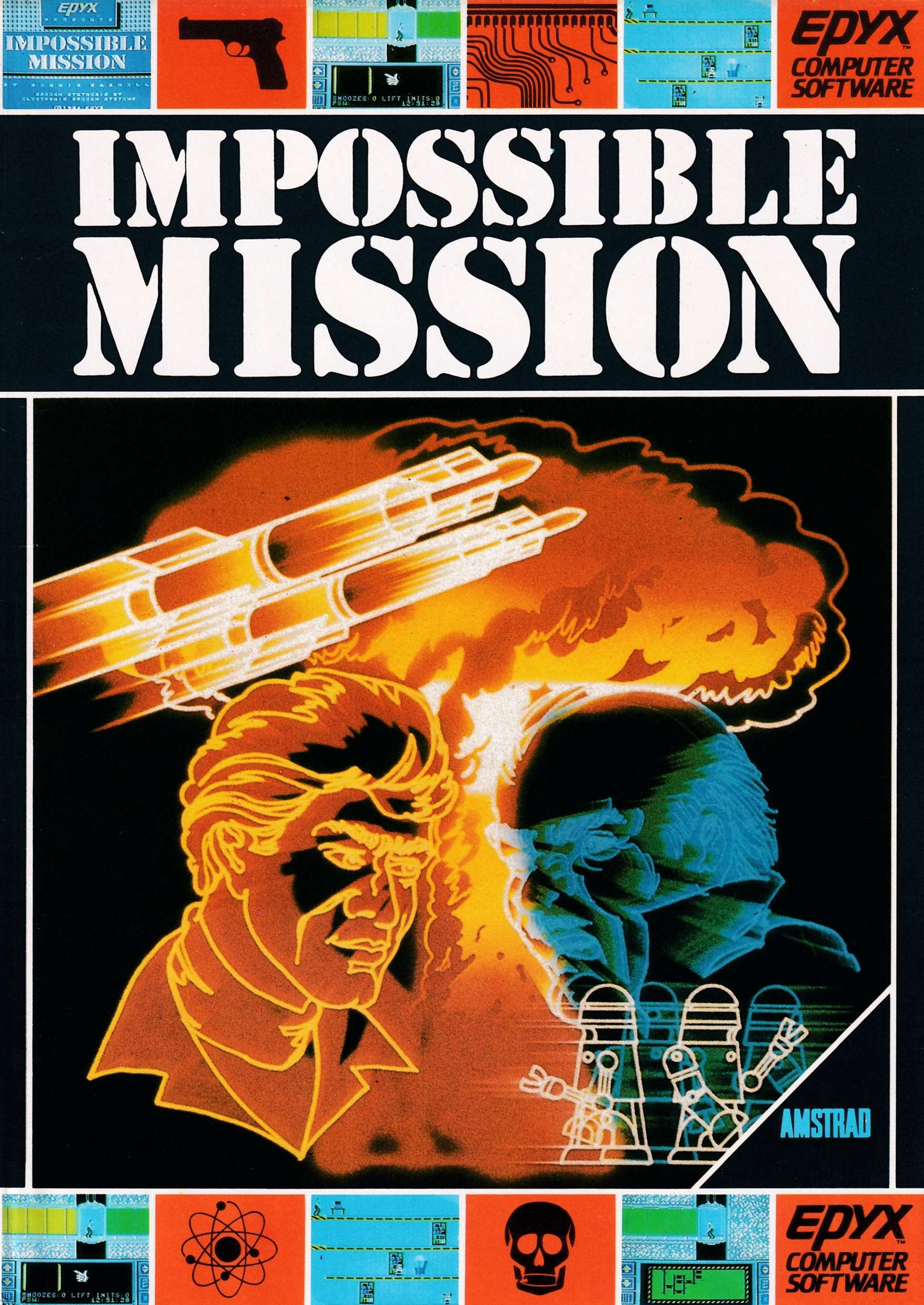 screenshot of the Amstrad CPC game Impossible Mission by GameBase CPC