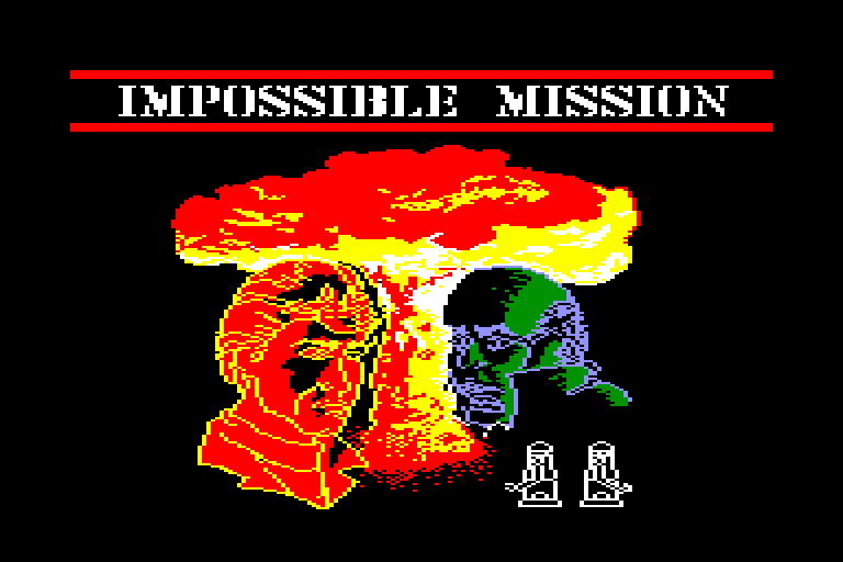 screenshot of the Amstrad CPC game Impossible Mission by GameBase CPC