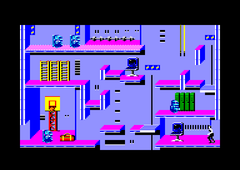 screenshot of the Amstrad CPC game Impossible Mission II by GameBase CPC
