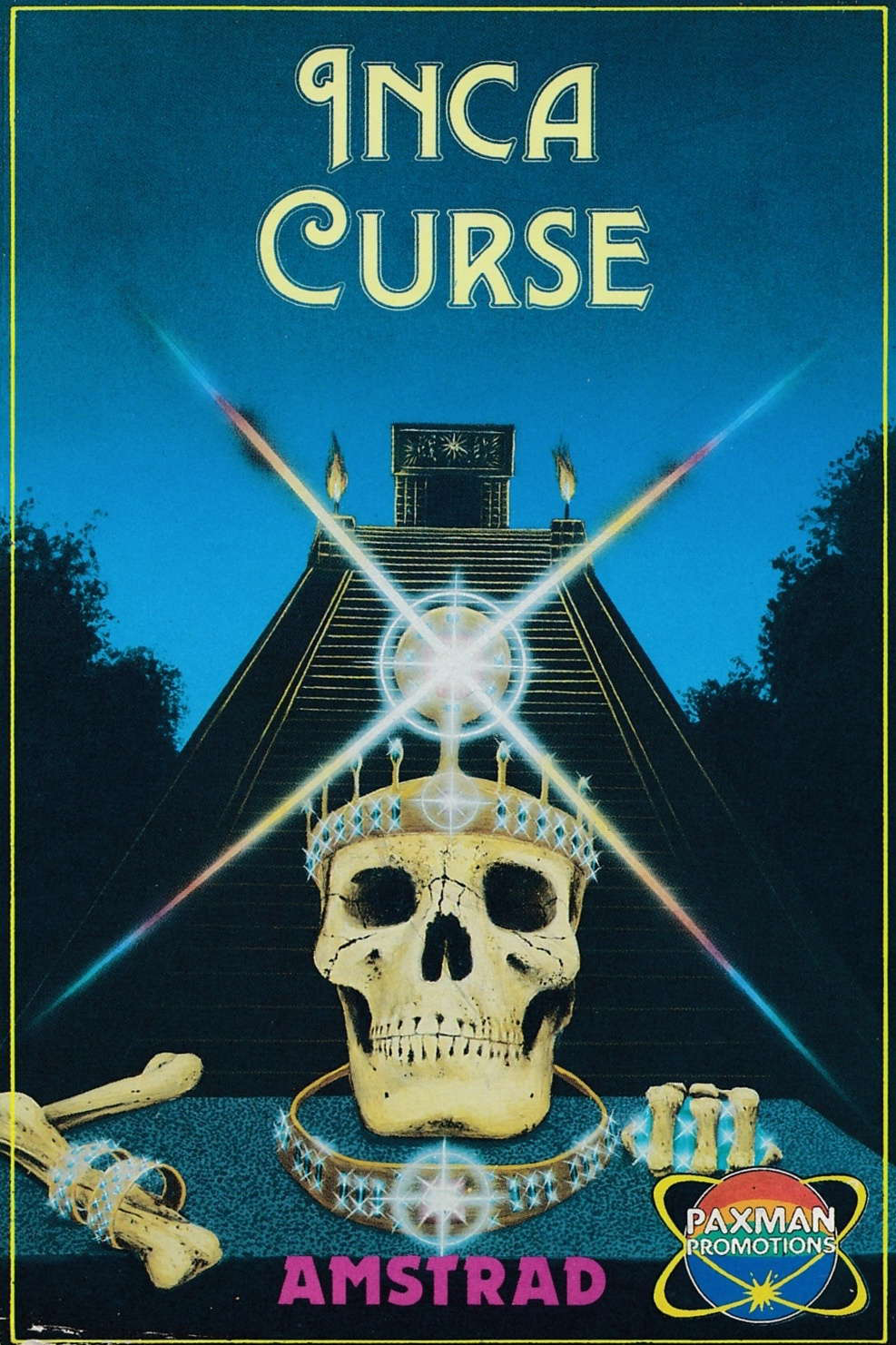 screenshot of the Amstrad CPC game Inca Curse (adventure b) by GameBase CPC