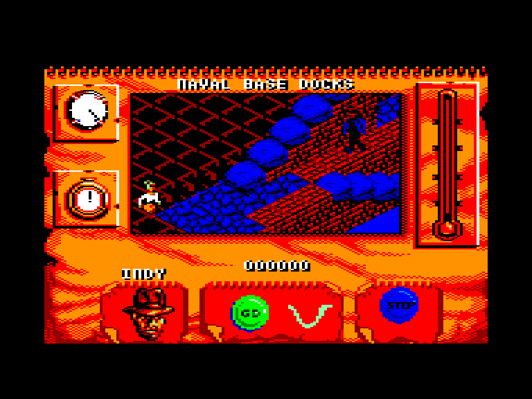 screenshot of the Amstrad CPC game Indiana Jones And The Fate Of Atlantis by GameBase CPC