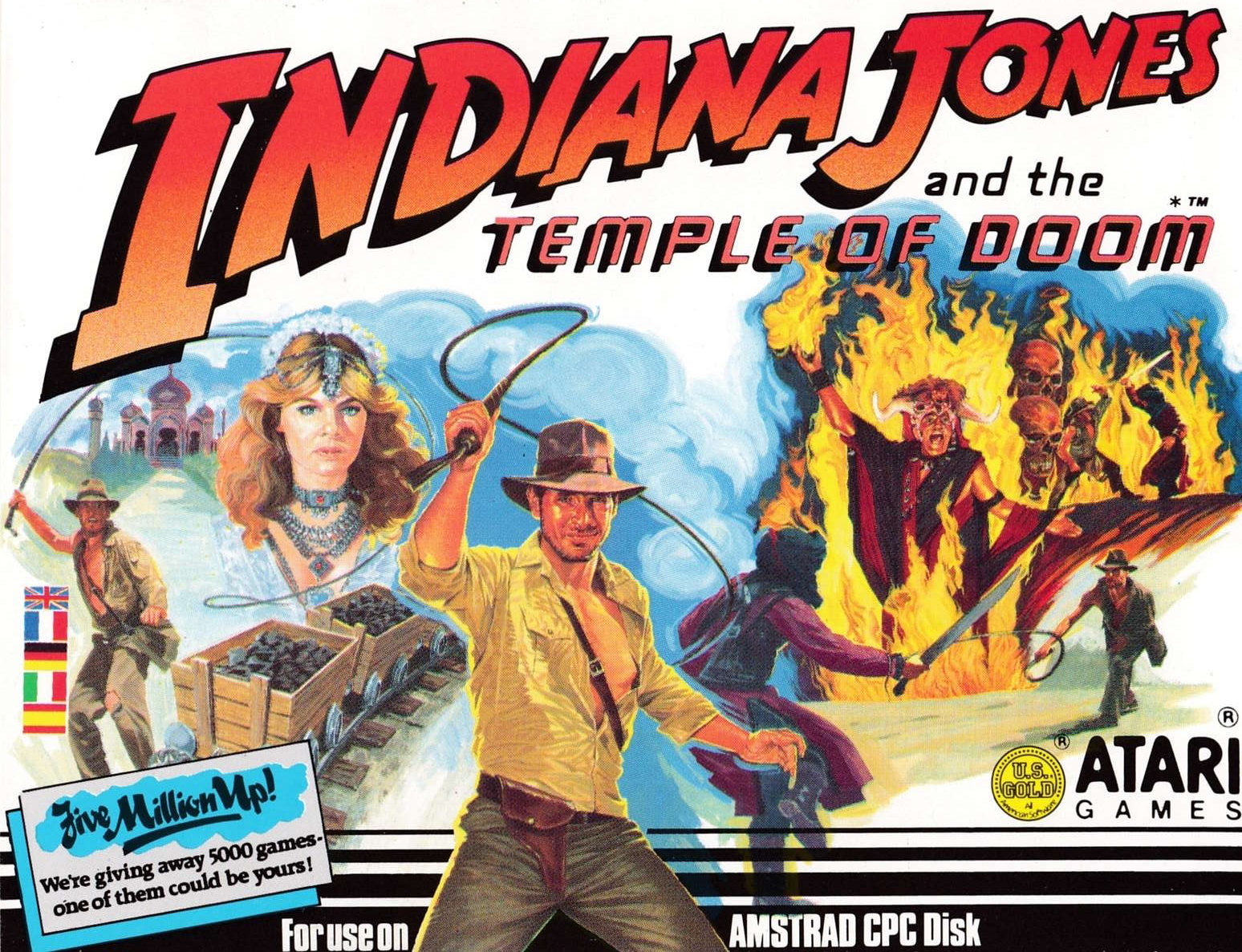 screenshot of the Amstrad CPC game Indiana jones and the temple of doom by GameBase CPC