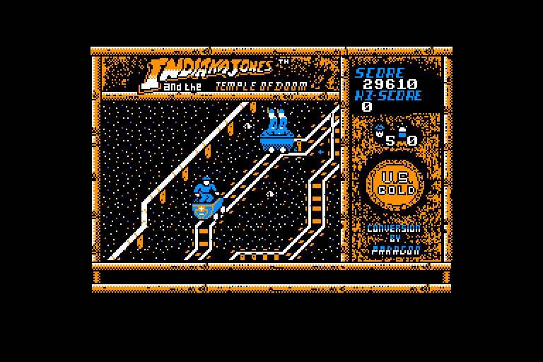 screenshot of the Amstrad CPC game Indiana jones and the temple of doom by GameBase CPC