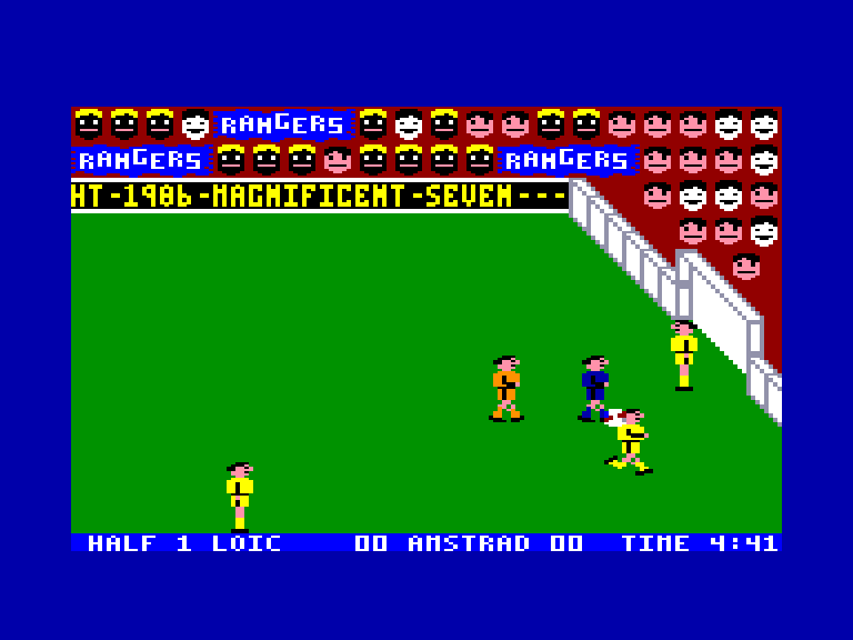 screenshot of the Amstrad CPC game Indoor soccer by GameBase CPC