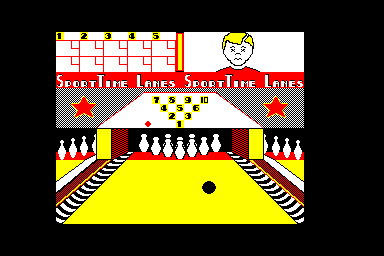 screenshot of the Amstrad CPC game Indoor sports by GameBase CPC