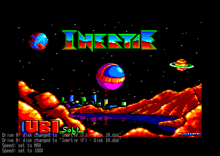 screenshot of the Amstrad CPC game Inertie by GameBase CPC