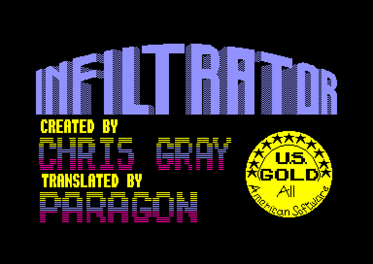 screenshot of the Amstrad CPC game Infiltrator by GameBase CPC