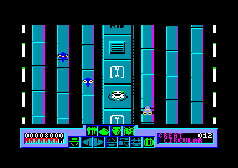 screenshot of the Amstrad CPC game Infodroid by GameBase CPC