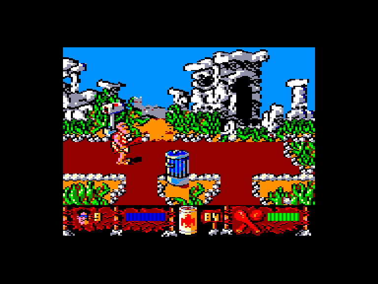 screenshot of the Amstrad CPC game Inhumanos (los) by GameBase CPC