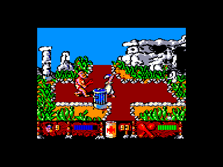 screenshot of the Amstrad CPC game Inhumanos (los) by GameBase CPC