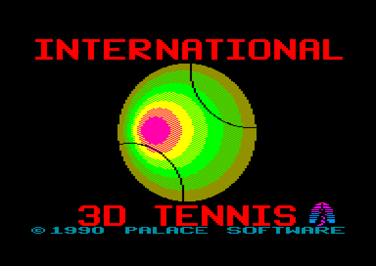 screenshot of the Amstrad CPC game International 3d tennis by GameBase CPC