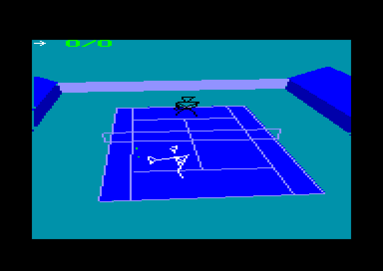 screenshot of the Amstrad CPC game International 3d tennis by GameBase CPC