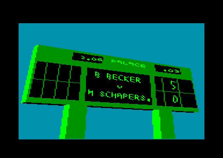 screenshot of the Amstrad CPC game International 3d tennis by GameBase CPC