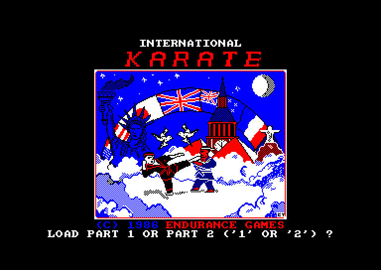 screenshot of the Amstrad CPC game International karate