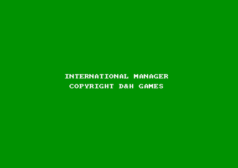 screenshot of the Amstrad CPC game International manager by GameBase CPC