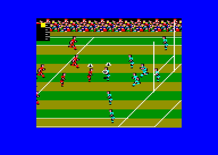 screenshot of the Amstrad CPC game International Rugby Simulator by GameBase CPC