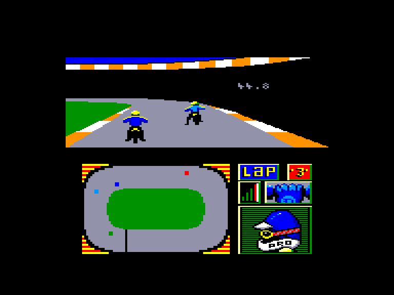 screenshot of the Amstrad CPC game International speedway by GameBase CPC