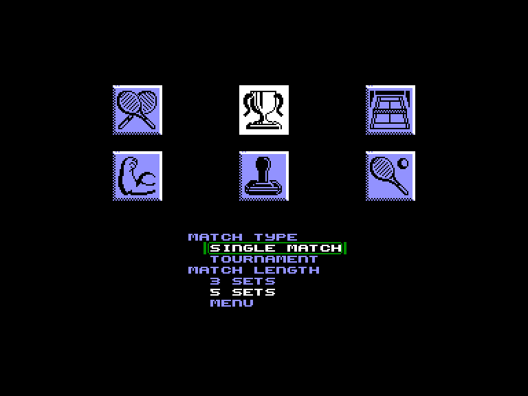 screenshot of the Amstrad CPC game International Tennis by GameBase CPC