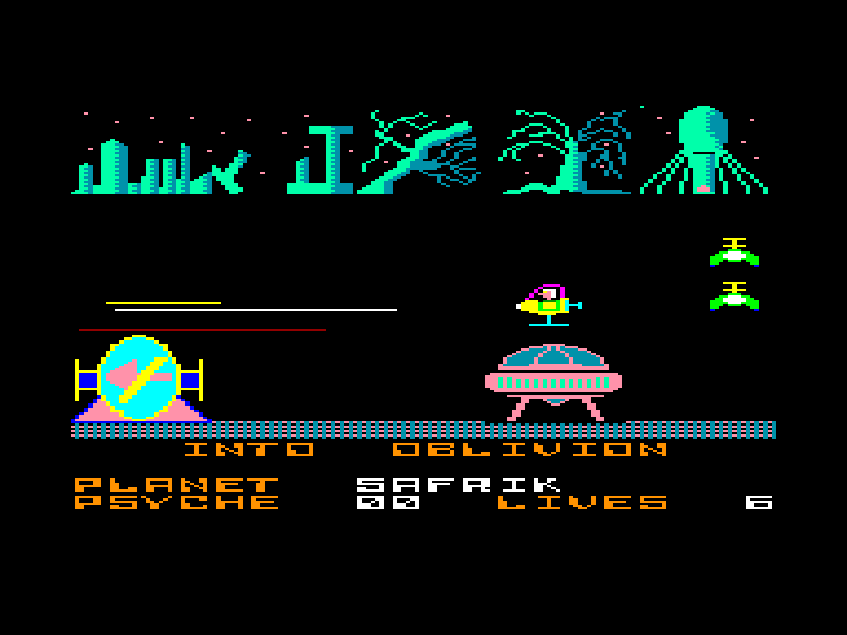 screenshot of the Amstrad CPC game Into oblivion by GameBase CPC