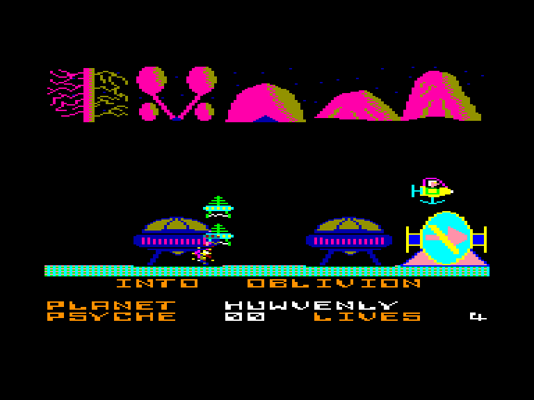 screenshot of the Amstrad CPC game Into oblivion by GameBase CPC