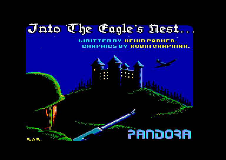 screenshot of the Amstrad CPC game Into the Eagle's Nest by GameBase CPC