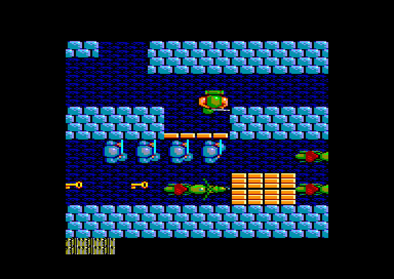 screenshot of the Amstrad CPC game Into the Eagle's Nest by GameBase CPC