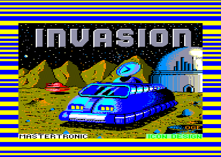 screenshot of the Amstrad CPC game Invasion by GameBase CPC