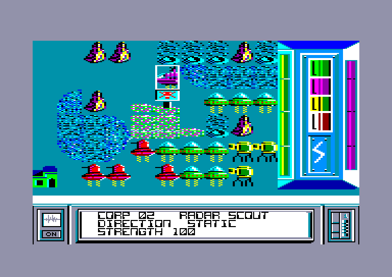 screenshot of the Amstrad CPC game Invasion by GameBase CPC