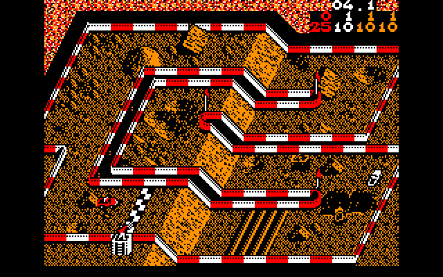 screenshot of the Amstrad CPC game Ivan 'Ironman' Stewart's Super Off Road by GameBase CPC