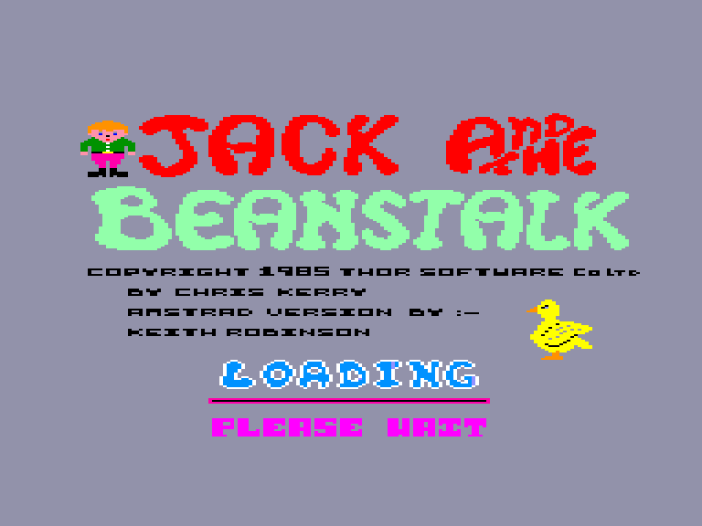 screenshot of the Amstrad CPC game Jack and the Beanstalk by GameBase CPC