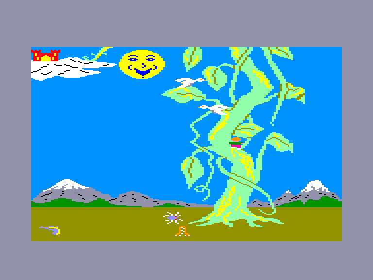 screenshot of the Amstrad CPC game Jack and the Beanstalk by GameBase CPC