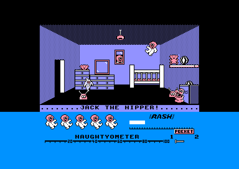 screenshot of the Amstrad CPC game Jack the Nipper by GameBase CPC