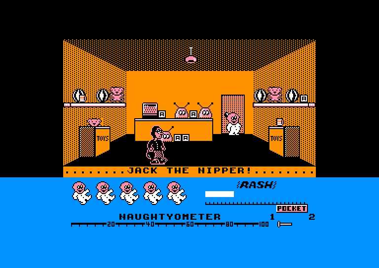 screenshot of the Amstrad CPC game Jack the Nipper by GameBase CPC