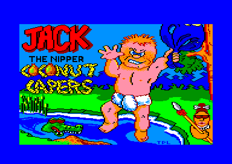 screenshot of the Amstrad CPC game Jack the Nipper II In Coconut Capers by GameBase CPC