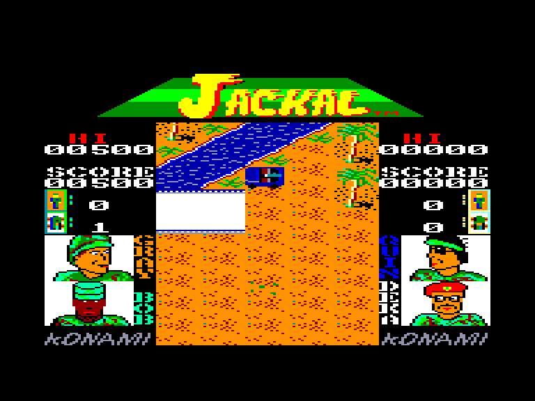 screenshot of the Amstrad CPC game Jackal by GameBase CPC