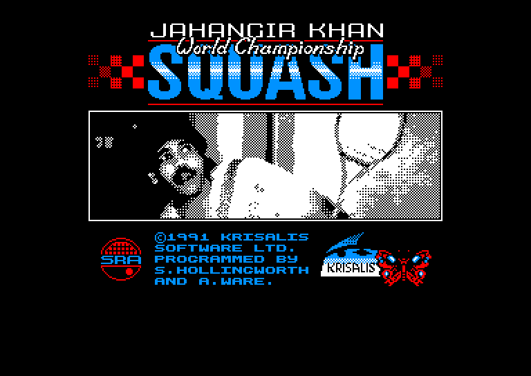 screenshot of the Amstrad CPC game Jahangir khan world championship squash by GameBase CPC