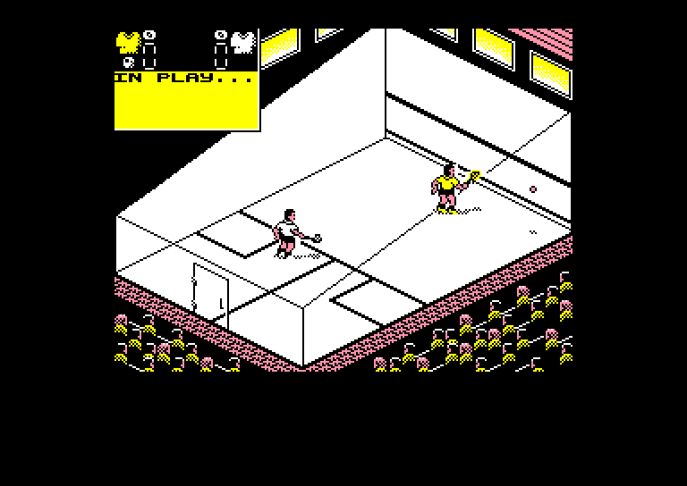 screenshot of the Amstrad CPC game Jahangir khan world championship squash by GameBase CPC