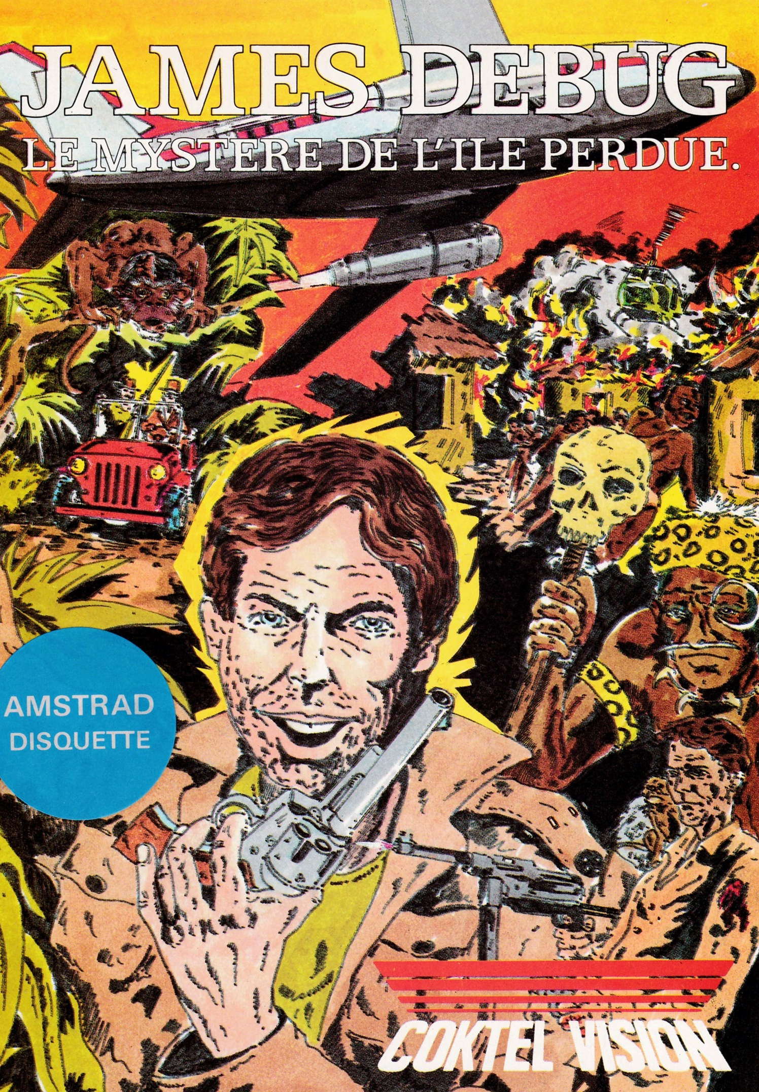 screenshot of the Amstrad CPC game James Debug - Le Mystere de l'Ile Perdue by GameBase CPC