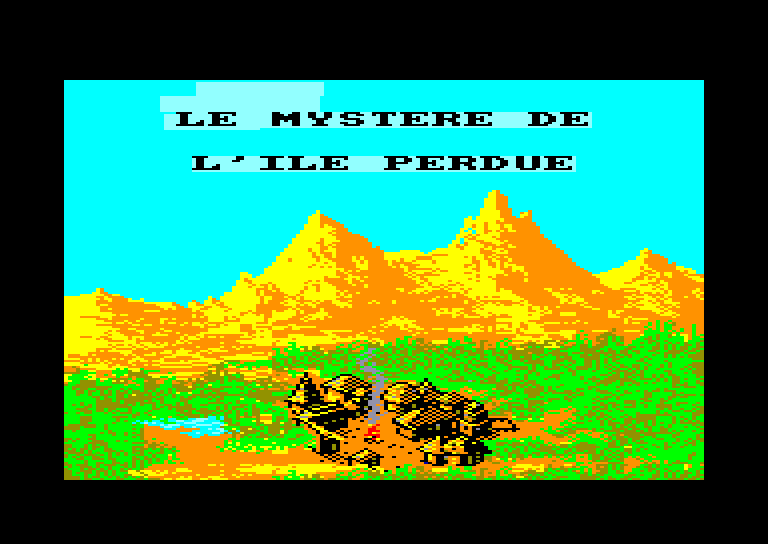 screenshot of the Amstrad CPC game James Debug - Le Mystere de l'Ile Perdue by GameBase CPC