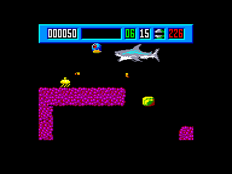 screenshot of the Amstrad CPC game Jaws by GameBase CPC