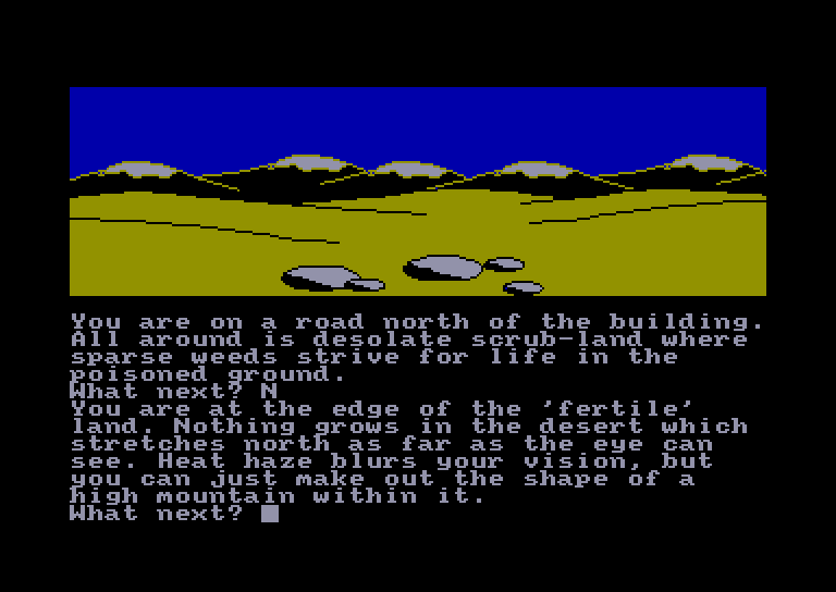 screenshot of the Amstrad CPC game Jewels of darkness by GameBase CPC