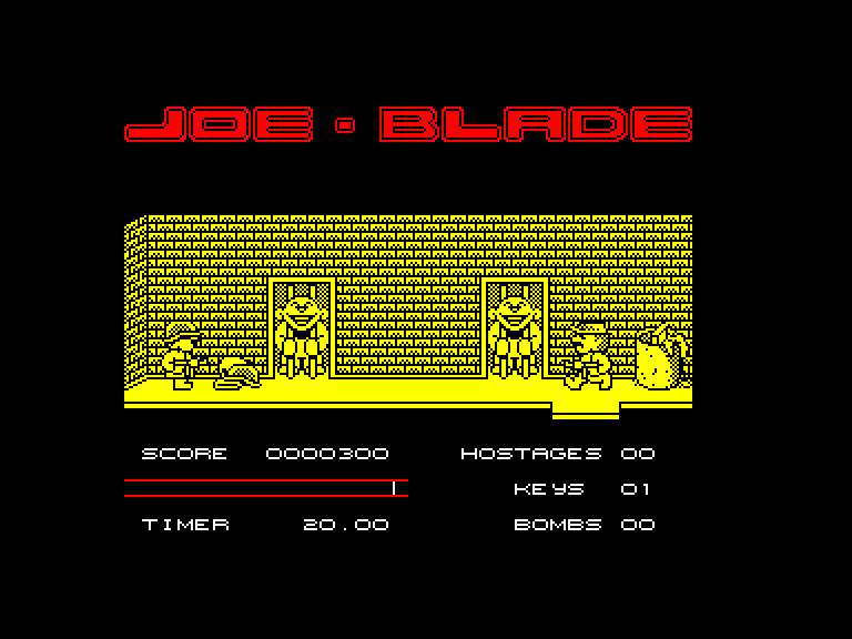screenshot of the Amstrad CPC game Joe Blade by GameBase CPC