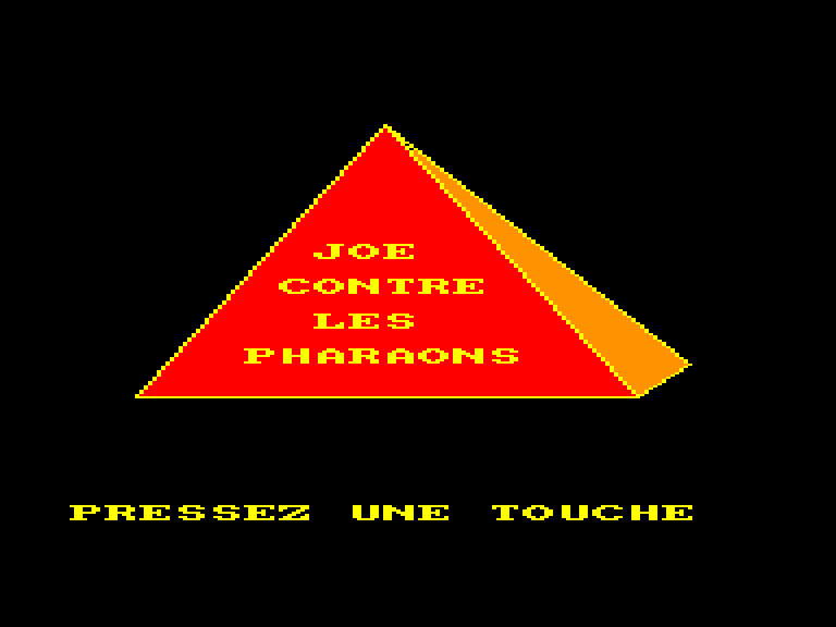 screenshot of the Amstrad CPC game Joe contre les pharaons by GameBase CPC