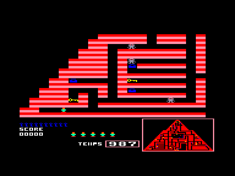 screenshot of the Amstrad CPC game Joe contre les pharaons by GameBase CPC