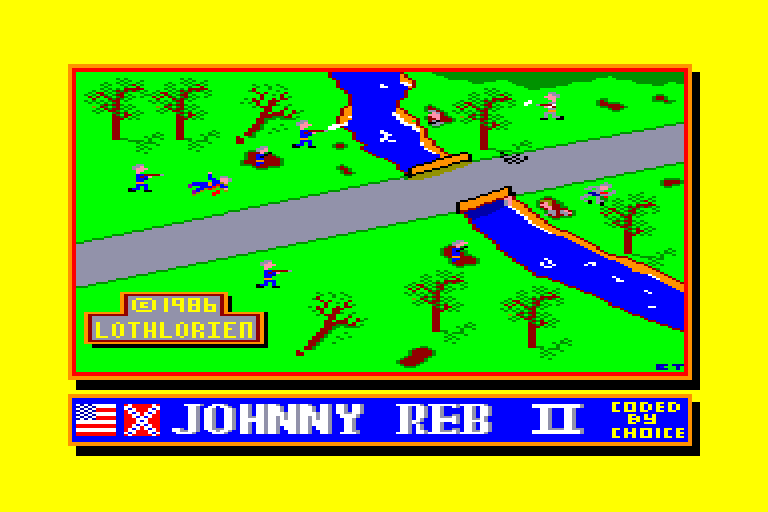 screenshot of the Amstrad CPC game Johnny Reb II by GameBase CPC