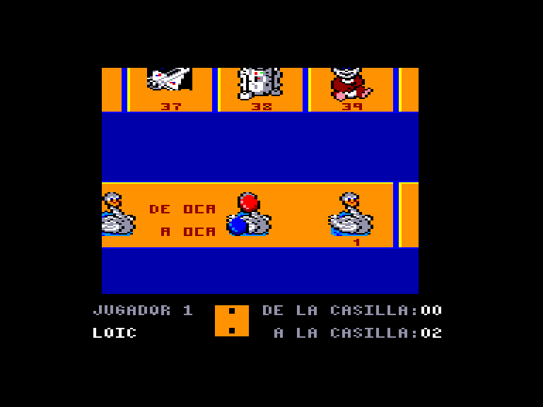 screenshot of the Amstrad CPC game Juego de la oca (el) by GameBase CPC